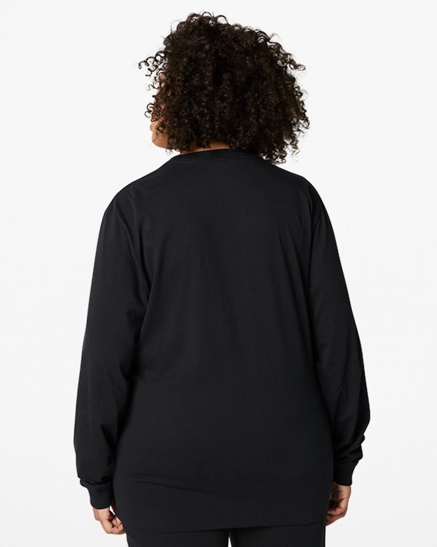 Women's Converse Go-To Embroidered Star Chevron Standard Fit T-Shirts Black | AU 830C1E